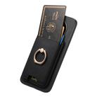 For Honor X9b / Magic6 Lite Retro Cross Leather Ring Vertical Insert Card Bag MagSafe Phone Case(Black) - 3