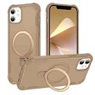 For iPhone 11 Yingcai Gears MagSafe Holder Shockproof Phone Case(Brown) - 1