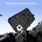 For iPhone 12 Pro Max Yingcai Gears MagSafe Holder Shockproof Phone Case(Black) - 2