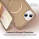 For iPhone 14 Yingcai Gears MagSafe Holder Shockproof Phone Case(Brown) - 3