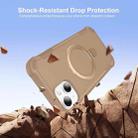 For iPhone 14 Plus Yingcai Gears MagSafe Holder Shockproof Phone Case(Brown) - 2