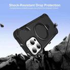 For iPhone 14 Pro Max Yingcai Gears MagSafe Holder Shockproof Phone Case(Black) - 2