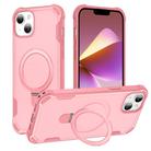 For iPhone 15 Yingcai Gears MagSafe Holder Shockproof Phone Case(Pink) - 1