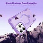 For iPhone 15 Pro Max Yingcai Gears MagSafe Holder Shockproof Phone Case(Purple) - 2