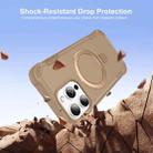 For iPhone 15 Pro Max Yingcai Gears MagSafe Holder Shockproof Phone Case(Brown) - 2