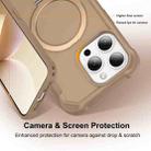 For iPhone 15 Pro Max Yingcai Gears MagSafe Holder Shockproof Phone Case(Brown) - 3