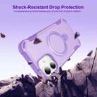 For iPhone 16 Yingcai Gears MagSafe Holder Shockproof Phone Case(Purple) - 2