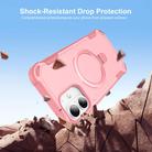 For iPhone 16 Yingcai Gears MagSafe Holder Shockproof Phone Case(Pink) - 2