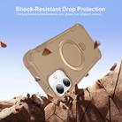 For iPhone 16 Yingcai Gears MagSafe Holder Shockproof Phone Case(Brown) - 2