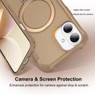 For iPhone 16 Yingcai Gears MagSafe Holder Shockproof Phone Case(Brown) - 3