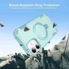 For iPhone 16 Plus Yingcai Gears MagSafe Holder Shockproof Phone Case(Blue) - 2