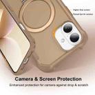 For iPhone 16 Plus Yingcai Gears MagSafe Holder Shockproof Phone Case(Brown) - 3