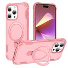 For iPhone 16 Pro Yingcai Gears MagSafe Holder Shockproof Phone Case(Pink) - 1