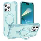 For iPhone 16 Pro Yingcai Gears MagSafe Holder Shockproof Phone Case(Blue) - 1