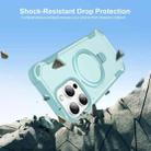 For iPhone 16 Pro Max Yingcai Gears MagSafe Holder Shockproof Phone Case(Blue) - 2
