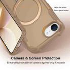 For iPhone 16e Yingcai Gears MagSafe Holder Shockproof Phone Case(Brown) - 3