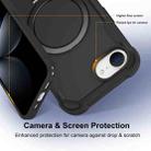 For iPhone 16e Yingcai Gears MagSafe Holder Shockproof Phone Case(Black) - 3
