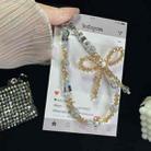 Luminous Round Bead Double Chain Phone Chain(Yellow) - 1