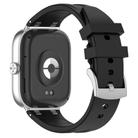 For Redmi Watch 5 / Xiaomi Smart Band 9 Pro Silver Metal Connector Silicone Watch Band(Black) - 2