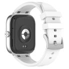 For Redmi Watch 5 / Xiaomi Smart Band 9 Pro Silver Metal Connector Silicone Watch Band(White) - 2