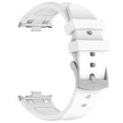 For Redmi Watch 5 / Xiaomi Smart Band 9 Pro Silver Metal Connector Silicone Watch Band(White) - 3