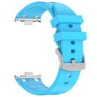 For Redmi Watch 5 / Xiaomi Smart Band 9 Pro Silver Metal Connector Silicone Watch Band(Sky Blue) - 3