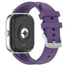 For Redmi Watch 5 / Xiaomi Smart Band 9 Pro Silver Metal Connector Silicone Watch Band(Purple) - 2