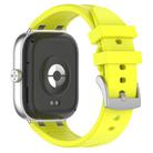 For Redmi Watch 5 / Xiaomi Smart Band 9 Pro Silver Metal Connector Silicone Watch Band(Yellow) - 2
