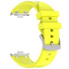 For Redmi Watch 5 / Xiaomi Smart Band 9 Pro Silver Metal Connector Silicone Watch Band(Yellow) - 3