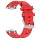 For Redmi Watch 5 / Xiaomi Smart Band 9 Pro Silver Metal Connector Silicone Watch Band(Red) - 3