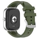 For Redmi Watch 5 / Xiaomi Smart Band 9 Pro Silver Metal Connector Silicone Watch Band(Olive Green) - 2
