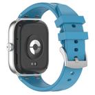 For Redmi Watch 5 / Xiaomi Smart Band 9 Pro Silver Metal Connector Silicone Watch Band(Sea Blue) - 2