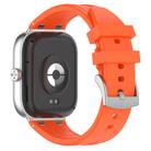 For Redmi Watch 5 / Xiaomi Smart Band 9 Pro Silver Metal Connector Silicone Watch Band(Orange) - 2