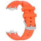 For Redmi Watch 5 / Xiaomi Smart Band 9 Pro Silver Metal Connector Silicone Watch Band(Orange) - 3