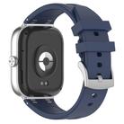For Redmi Watch 5 / Xiaomi Smart Band 9 Pro Silver Metal Connector Silicone Watch Band(Navy Blue) - 2