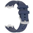 For Redmi Watch 5 / Xiaomi Smart Band 9 Pro Silver Metal Connector Silicone Watch Band(Navy Blue) - 3