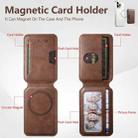 Suteni S3 Cowhide Textured MagSafe Magnetic Card Case(Brown) - 3