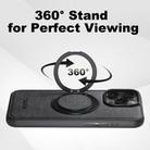 For iPhone 16 Pro Suteni G3 360 Rotation Holder MagSafe Denim Leather Back Phone Case(Black) - 2