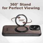 For iPhone 16 Pro Suteni G3 360 Rotation Holder MagSafe Denim Leather Back Phone Case(Brown) - 2