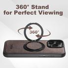 For iPhone 13 Pro Max Suteni G3 360 Rotation Holder MagSafe Denim Leather Back Phone Case(Brown) - 2