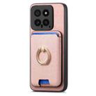 For Xiaomi 13T Pro 5G Retro Cross Leather Ring Vertical Insert Card Bag MagSafe Phone Case(Pink) - 2
