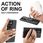 For Samsung Galaxy S24 Ultra 5G Suteni G3 Oil Wax 360 Rotation Holder MagSafe Back Phone Case(Black) - 2