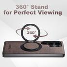 For Samsung Galaxy S23 Ultra 5G Suteni G3 Oil Wax 360 Rotation Holder MagSafe Back Phone Case(Brown) - 3