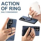 For Samsung Galaxy S23 Ultra 5G Suteni G3 Oil Wax 360 Rotation Holder MagSafe Back Phone Case(Blue) - 2
