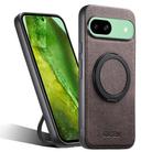 For Google Pixel 8a Suteni G3 360 Rotation Holder MagSafe Denim Leather Back Phone Case(Brown) - 1