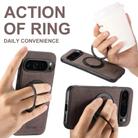 For Google Pixel 8a Suteni G3 360 Rotation Holder MagSafe Denim Leather Back Phone Case(Brown) - 3