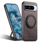 For Google Pixel 8 Pro Suteni G3 360 Rotation Holder MagSafe Denim Leather Back Phone Case(Brown) - 1