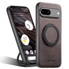 For Google Pixel 7a Suteni G3 360 Rotation Holder MagSafe Denim Leather Back Phone Case(Brown) - 1