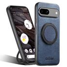 For Google Pixel 7a Suteni G3 360 Rotation Holder MagSafe Denim Leather Back Phone Case(Blue) - 1