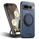 For Google Pixel 7 Pro Suteni G3 360 Rotation Holder MagSafe Denim Leather Back Phone Case(Blue) - 1